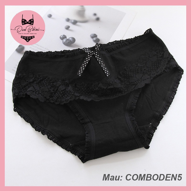 Quần Lót Nữ Cotton Thun kháng khuẩn thoáng mát gợi cảm huyền thoại mẫu Comboden5 | BigBuy360 - bigbuy360.vn