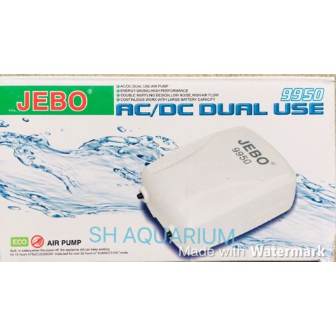 Máy sủi Ôxy tích điện Jebo 9950 2 đầu vòi