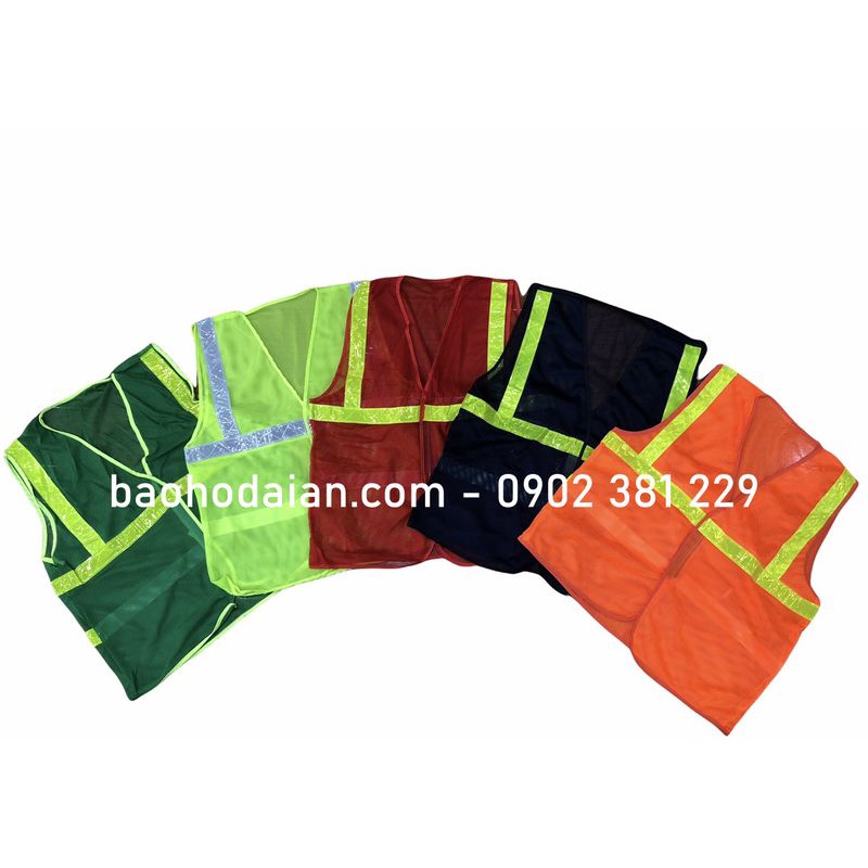 Áo phản quang lưới công nhân - phản quang nhựa