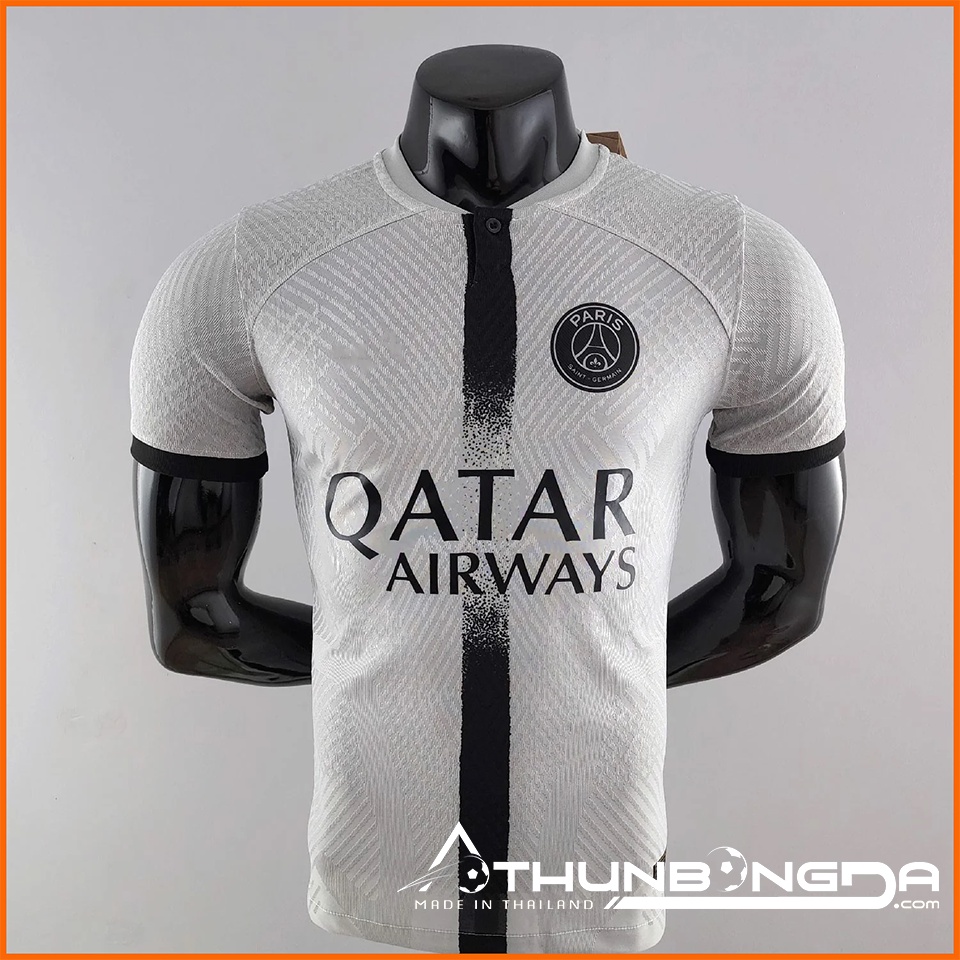Áo PSG xám sân khách 2022/2023, 2022/23 bản PLAYER Issue BODY fit cao cấp Thái Lan