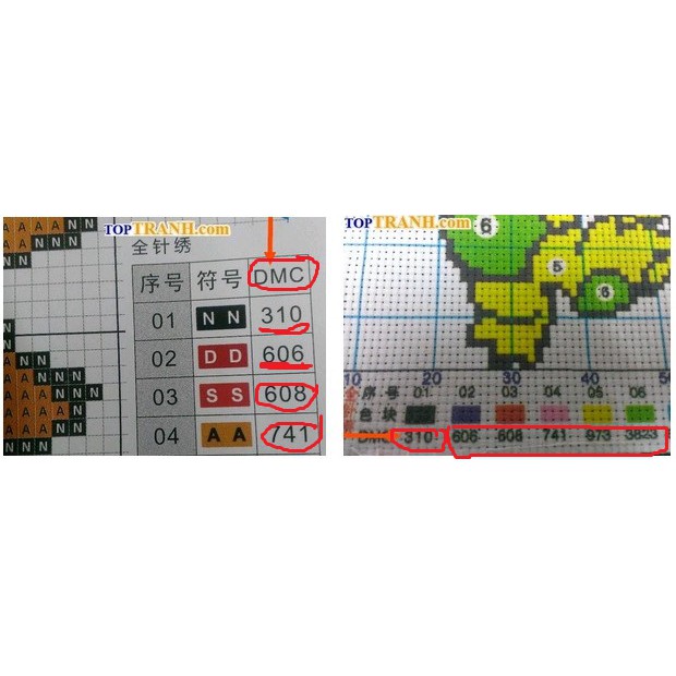 Chỉ thêu tranh chữ thập code DMC | WebRaoVat - webraovat.net.vn