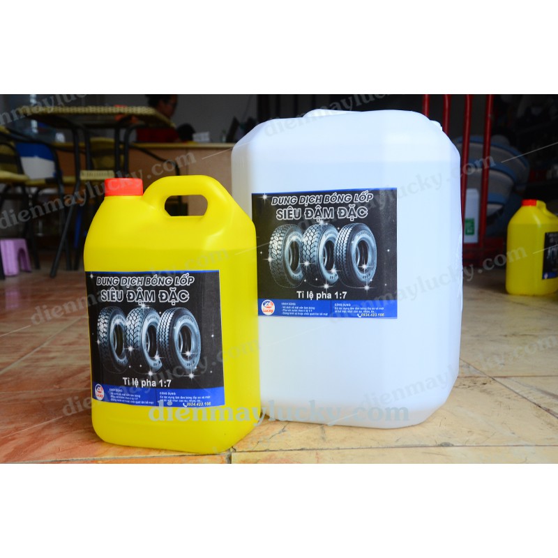 Dung dịch đánh bóng và làm đen lốp xe siêu đậm đặc  can 5L