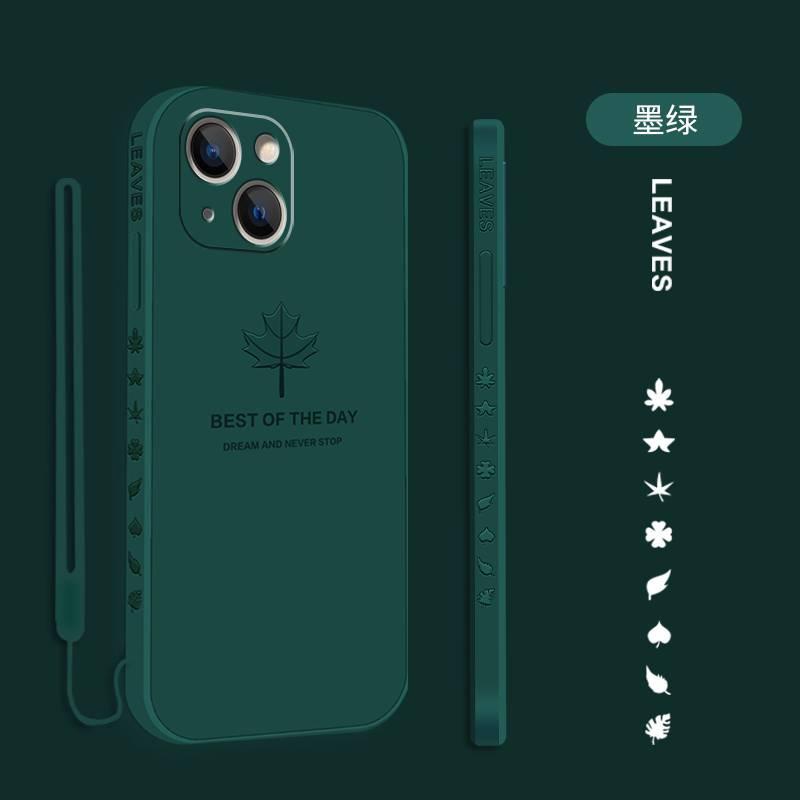 Ốp lưng iPhone Điện Thoại Mềm Hình Lá Phong Có Dây Đeo Cho iPhone 11 Case iPhone 11 11 Pro max x xs max xr 6 7 plus 8
