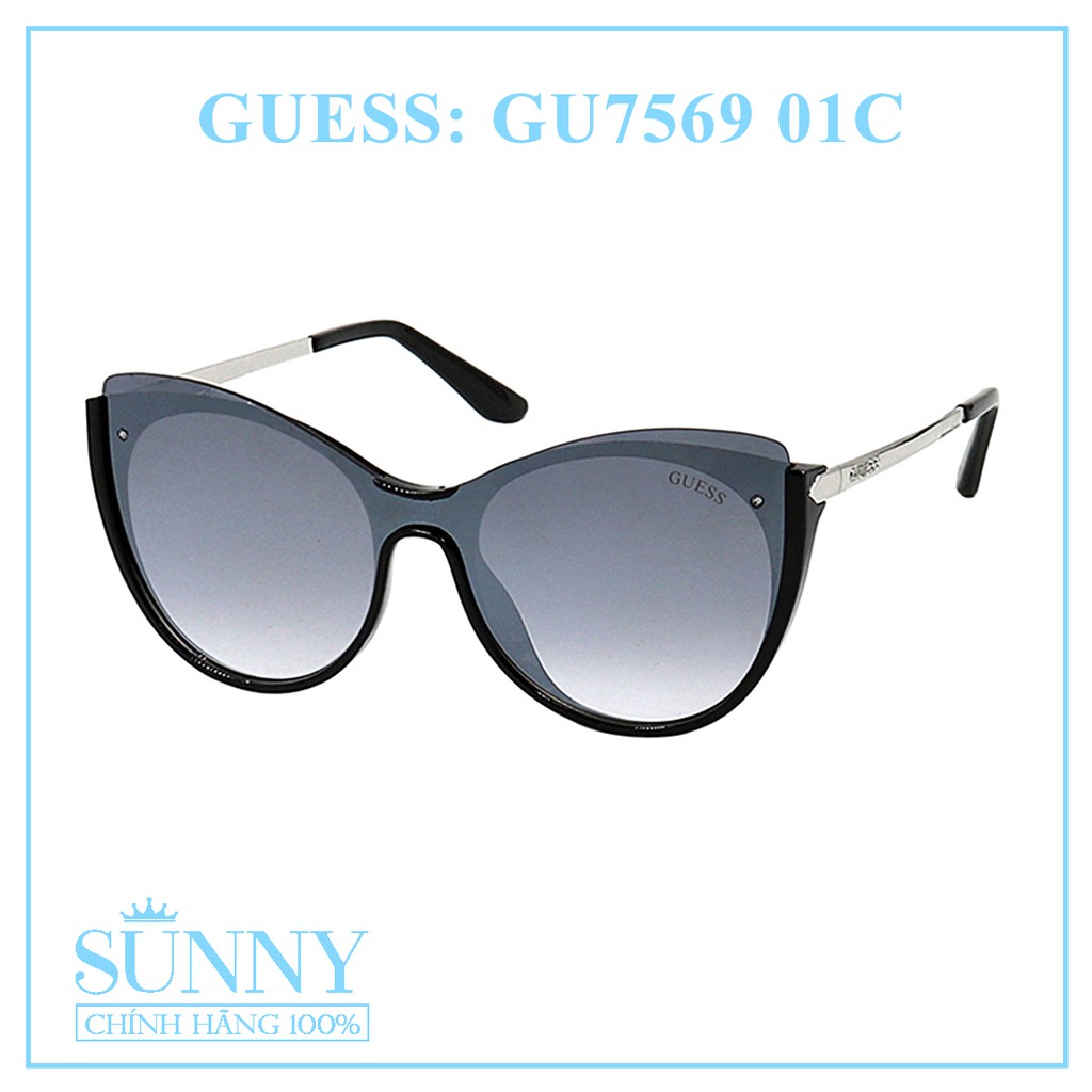 Kính mát thời trang Guess GU7569 nhiều màu chính hãng, thiết kế dễ đeo bảo vệ mắt