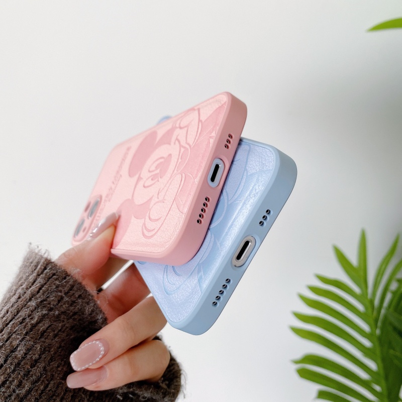 Ốp Điện Thoại Hình Chuột Dễ Thương Có Đệm Khí Chống Sốc Cho iPhone 14 13 12 11 Pro Max XS XR X 8 7 6 6S Plus + SE 2020