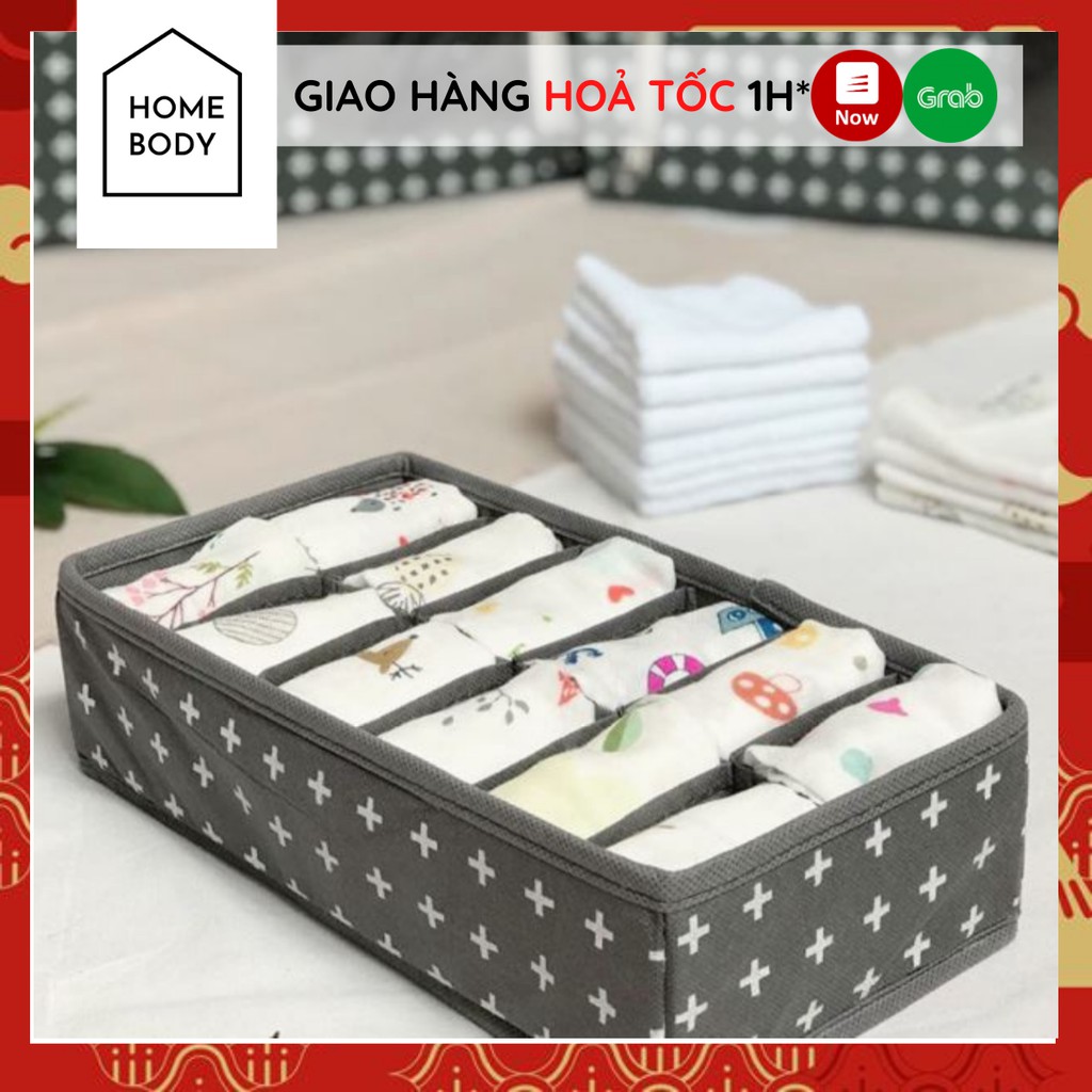 Hộp Đựng 12 Ngăn Quần Áo Lót, Tất Vớ HOMEBODY Gíup Ngăn Nắp