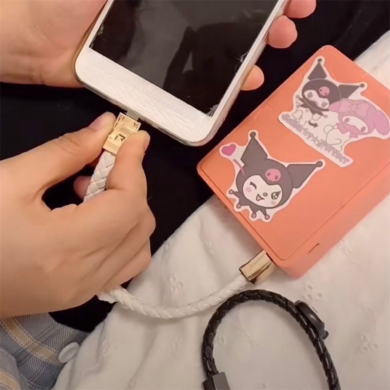 Dây Cáp Sạc Nhanh Dạng Vòng Tay Hoạt Hình My Melody Kuromi Cinnamoroll Đáng Yêu Tiện Lợi Cho Cặp Đôi