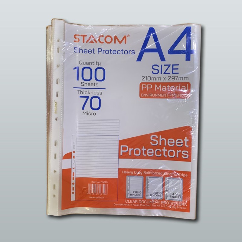 Bìa lá 11 lỗ 35/40/50/70/90 micro STACOM