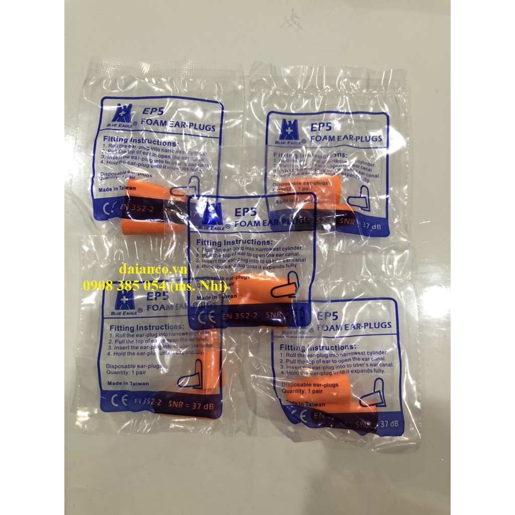 Combo 5 cặp nút chống ồn mã EP5 VÀ EP5C bảo vệ tai trong môi trường làm việc ồn-Hàng sẵn, chính hãng