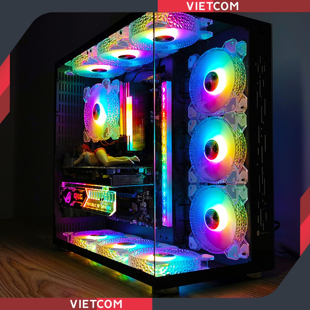 Fan Case Coolmoon D1 - Led RGB - Đồng Bộ Hub Coolmoon