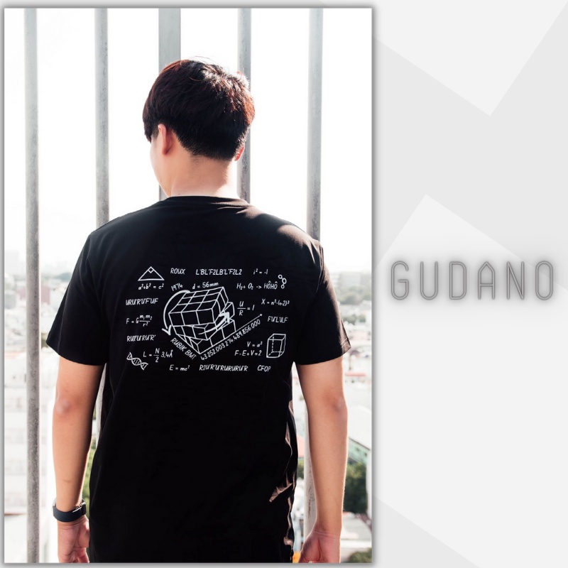 Áo Thun RUBIK Tay Ngắn Form Rộng In Hình "Chỉ Cần Áp Dụng Công Thức Là Ra" CM03 | GUDANO