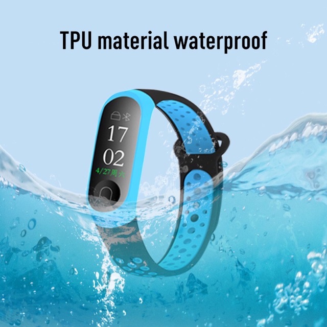 Dây Đeo Thay Thế Chất Liệu Silicon Màu Trơn Cho Xiaomi Mi Band 3 4 5 Strap Double Color Original Silicone Strap Replacement Wrist Strap Band Wriststrap Miband 3 4 5 Wristband Smartwatch