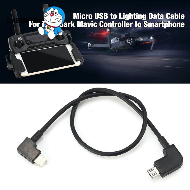 Dây Cáp Chuyển Đổi Dữ Liệu Micro Usb Sang Lighting Cho Bộ Điều Khiển Dji Spark Mavic Iphone