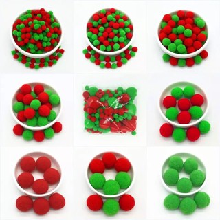 Hạt bông pompom trang trí giáng sinh