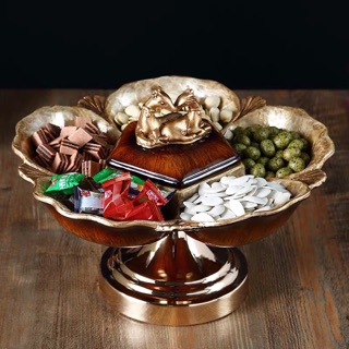 ( có sẵn )Khay đựng bánh mứt kẹo phong cách tân cổ điển