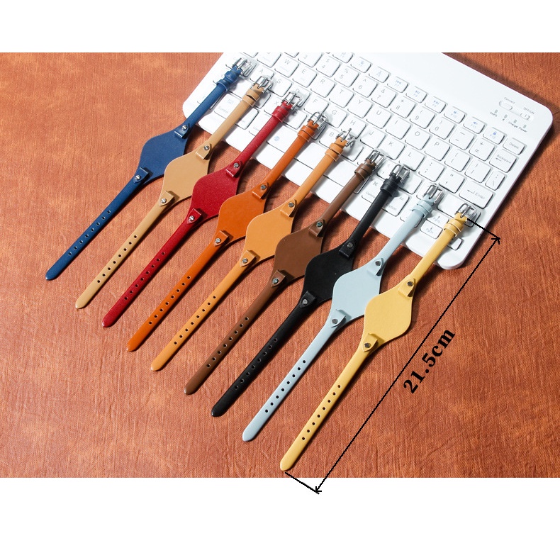 Dây Đeo Đồng Hồ Bằng Da Bò Thật 8mm Kèm Khay Đựng Cỡ Nhỏ Cho Fossil ES2830 3565