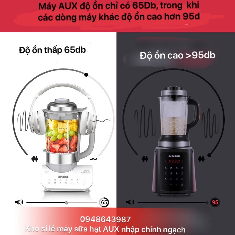 Máy làm sữa hạt AUX đế vuông