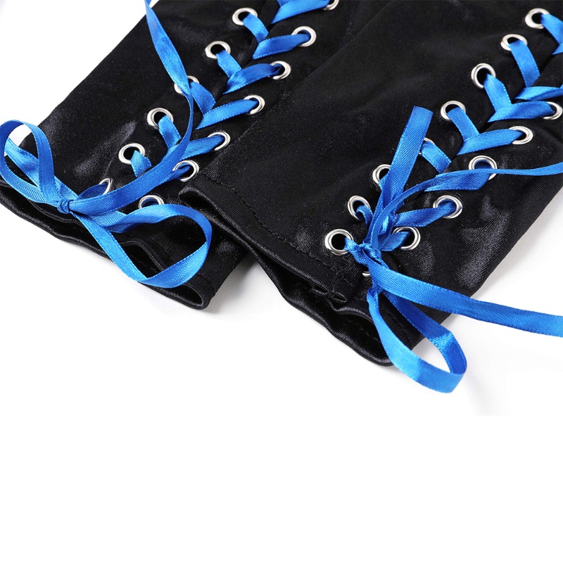 Găng Tay Satin Hở Ngón Giữ Ấm Thoáng Khí Thời Trang Cho Nữ