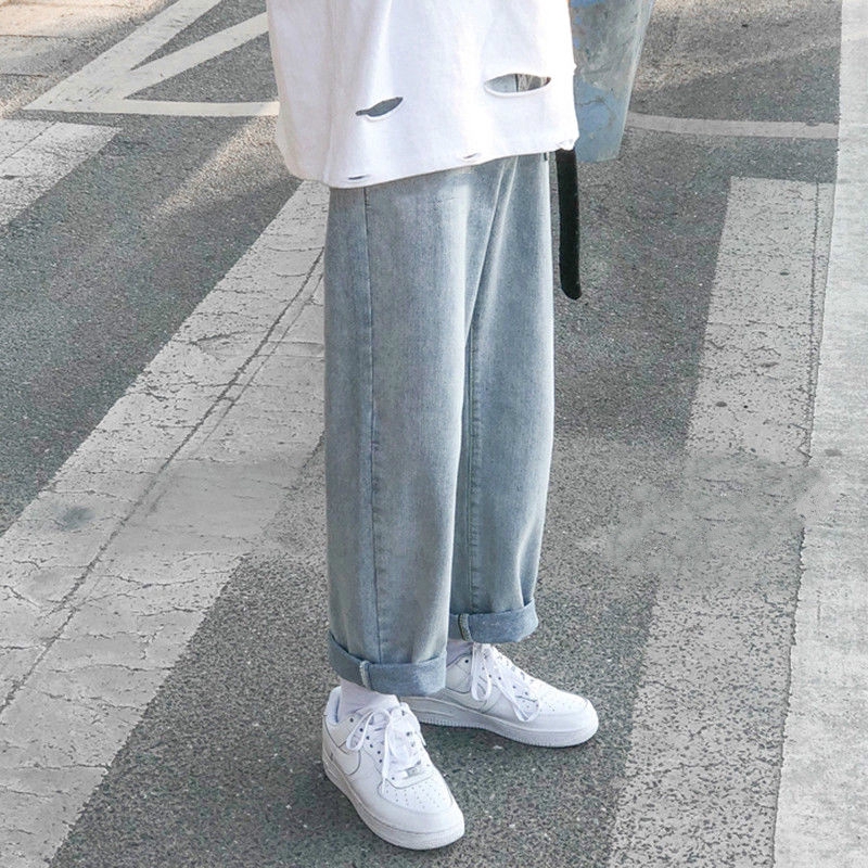 Quần jean dài ống suông phong cách cổ điển | BigBuy360 - bigbuy360.vn