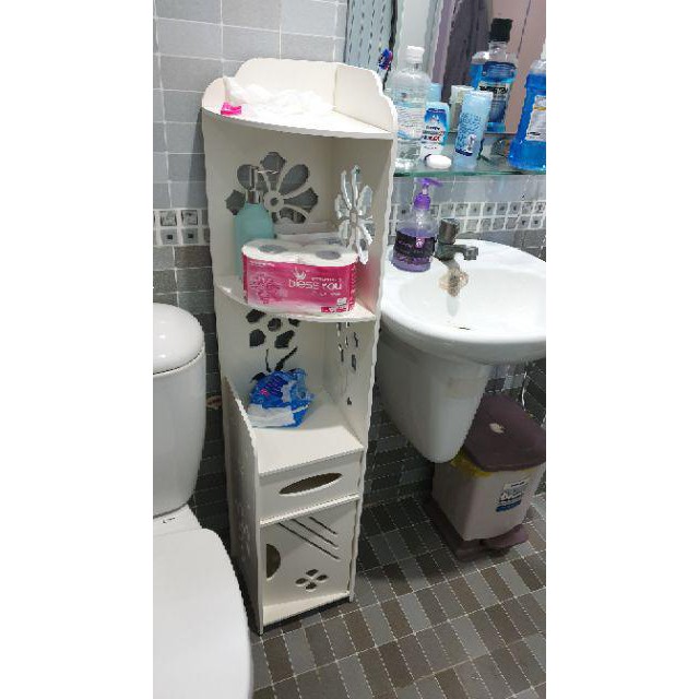 Tủ góc có cánh tủ nhà tắm hoa mai chống nước- IG363