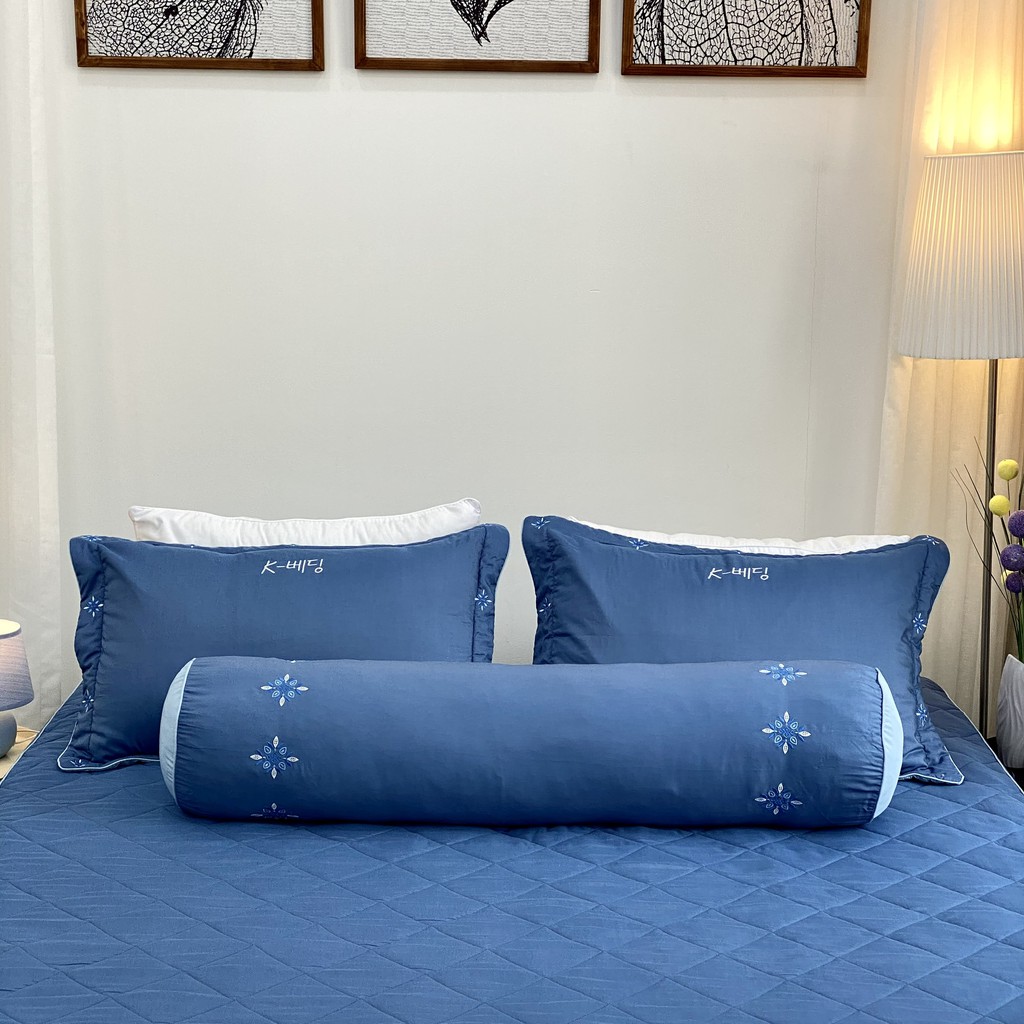 Bộ ga giường chần bông K-Bedding By Everon KMTS họa tiết thêu