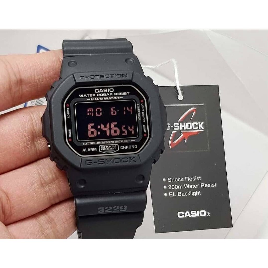 Đồng hồ Nam Dây Nhựa Casio G-Shock DW-5600MS-1 chính hãng bảo hành 5 năm Pin trọn đời