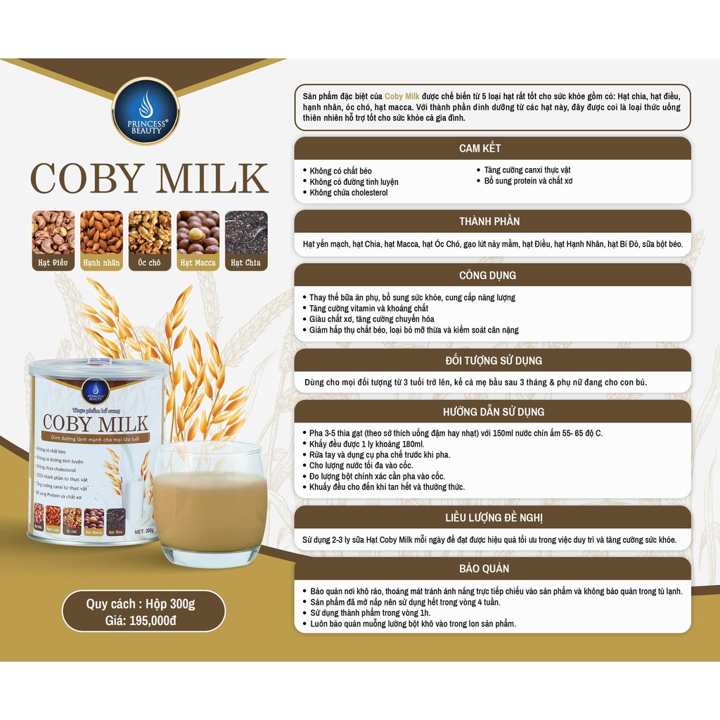 [FreeShip + Quà Tặng] Sữa Hạt COBY MILK- Giúp Tăng Sức Đề Kháng, Nâng Cao Miễn Dịch