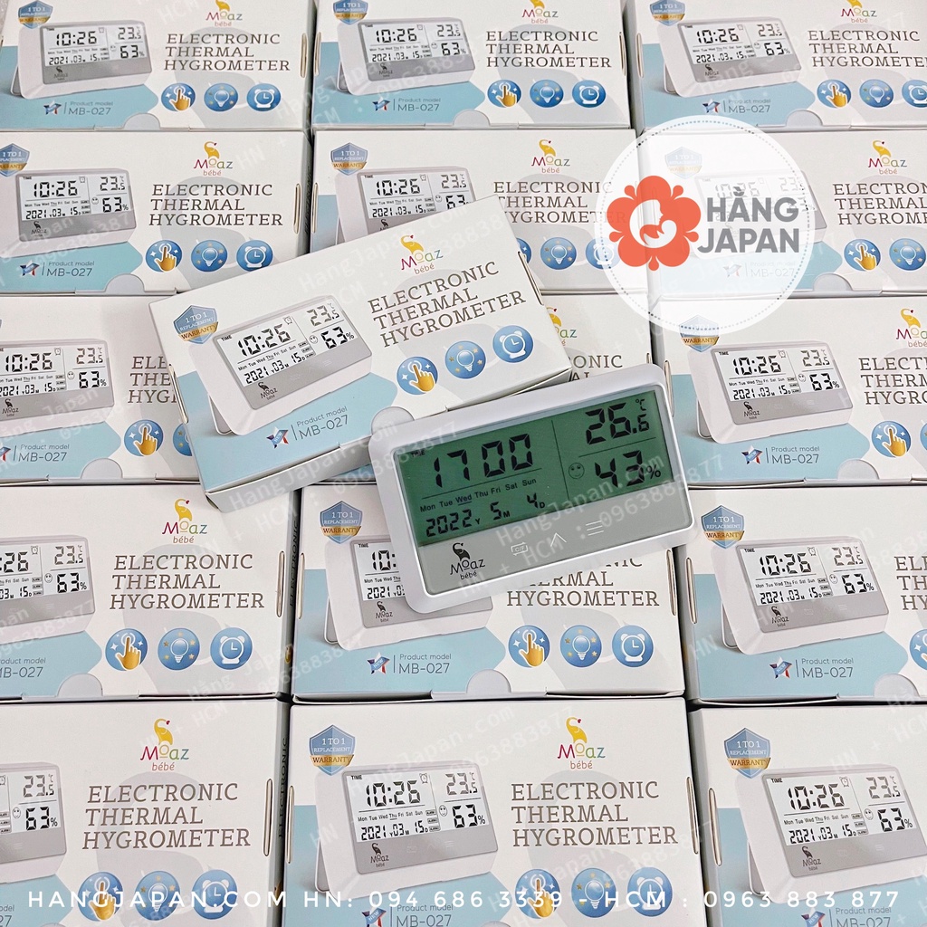 Thiết bị đo độ ẩm và nhiệt độ trong nhà MOAZ BEBE MB027