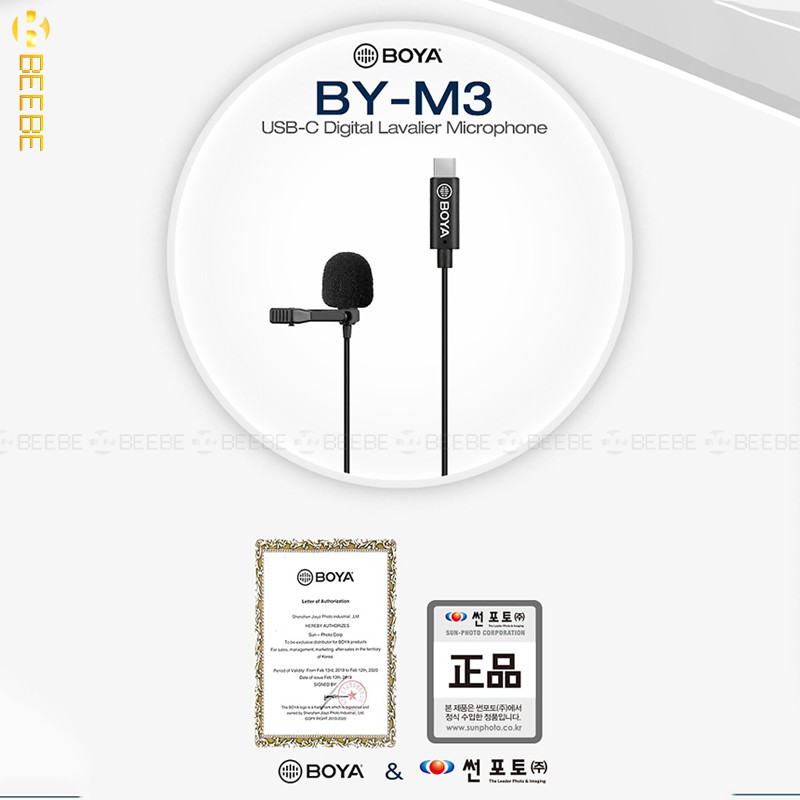 Boya BY-M3 - Micro Gài Áo Giắc Cắm Type-C