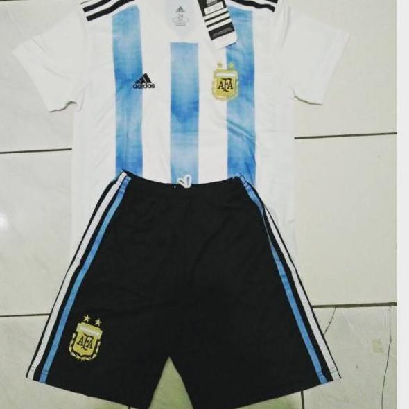 Áo Thun Đá Banh Đội Tuyển Argentina World Cup 2018 / 2019 Cho Bé