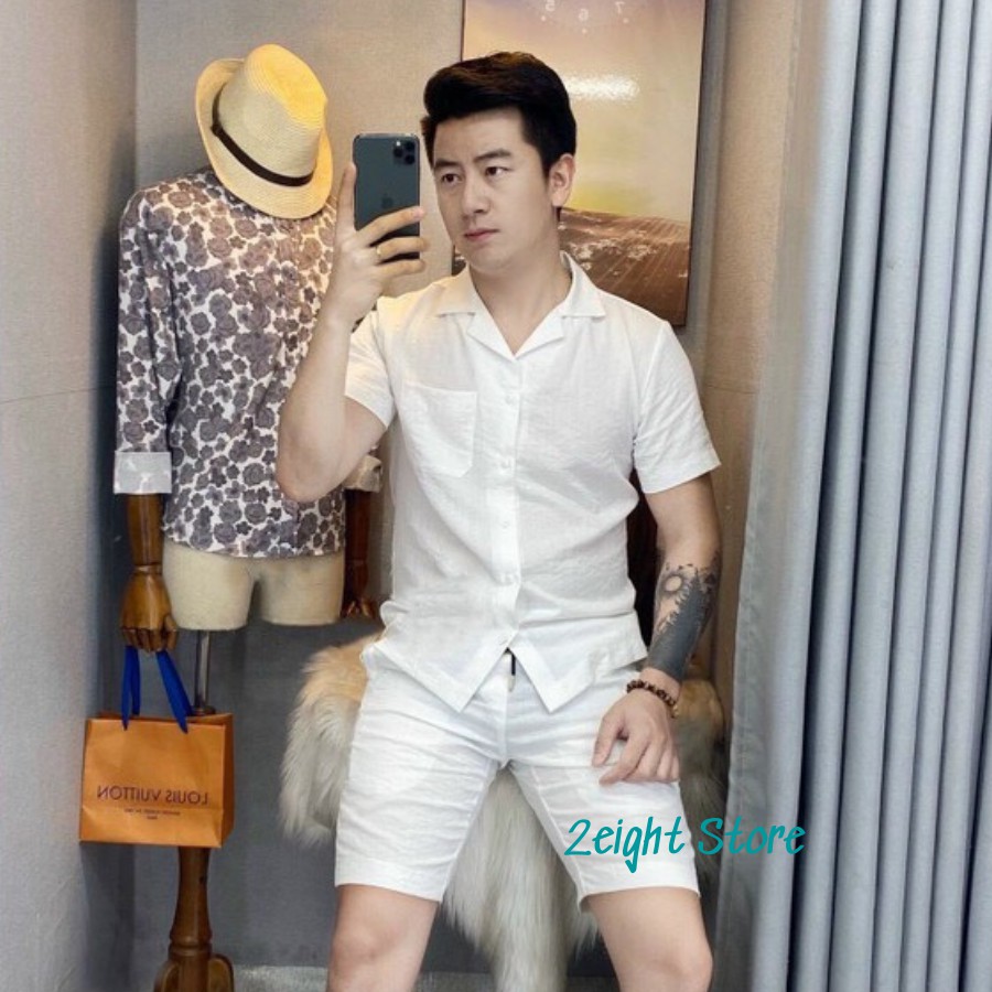 Bộ đũi sơ mi cộc tay nam thời trang cao cấp, thoáng mát, chống nhăn - BD02