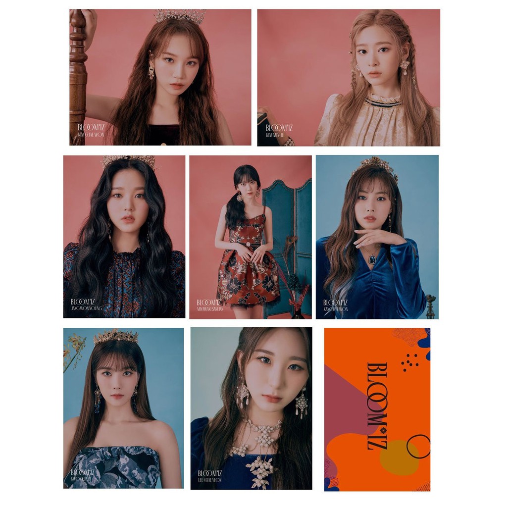 Bộ thẻ card in hình nhóm nhạc IZ*ONE ver BLOOM*IZ idol kpop thần tượng hàn quốc xinh xắn độc đáo