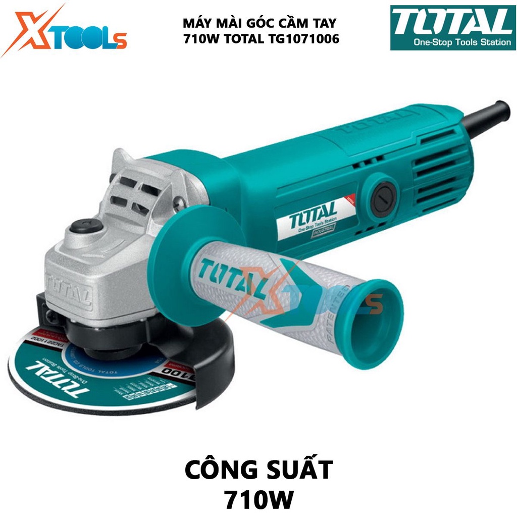 Máy mài góc cầm tay TOTAL TG1071006 máy cắt vật liệu xây dựng công suất 710w chính hãng [XTOOLS]