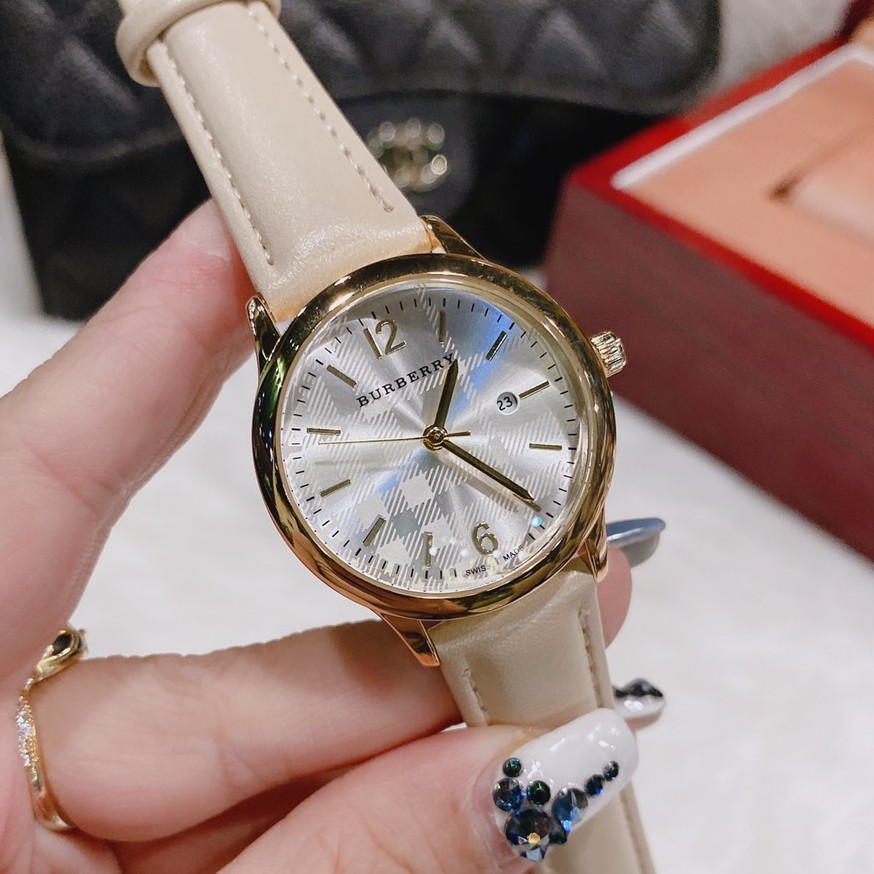 Đồng hồ nữ burberry dây da mềm, thẻ bảo hành 12 tháng - Dongho.bbr