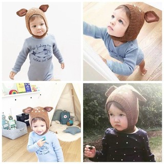 Nón len hình thú kiểu dáng dễ thương cho bé.