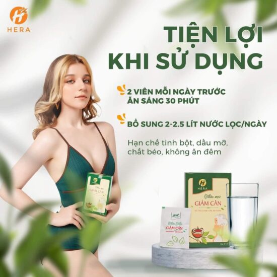 Trà Thảo Mộc giảm cân Hera Plus viên uống Giảm Cân Nhanh cấp tốc an toàn Hiệu Quả Chính Hãng