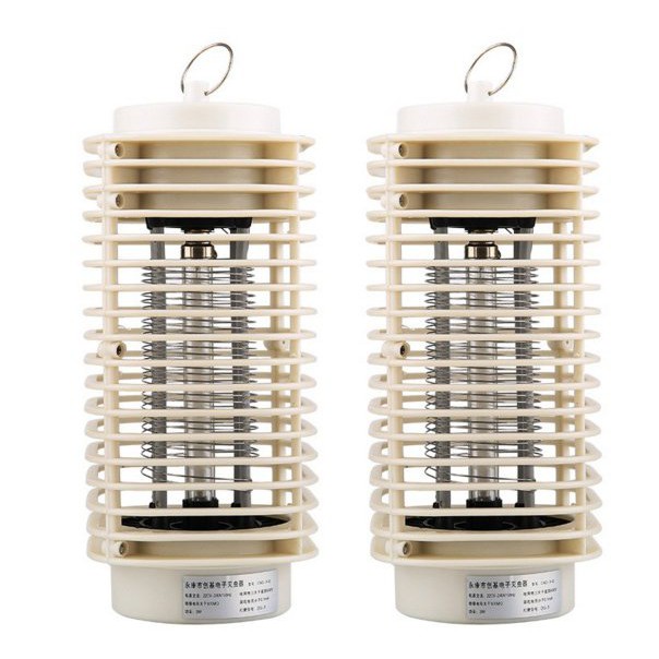 Bộ 2 đèn bắt muỗi và côn trùng hình tháp 3D Tienich168 TI140 (Trắng)