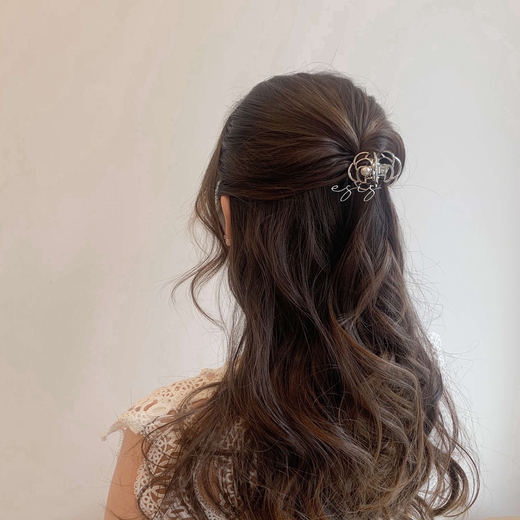 KẸP TÓC NỮ, KẸP GẮP KIM LOẠI HÌNH HOA MINI HÀN QUỐC ESIS ACCESSORIES