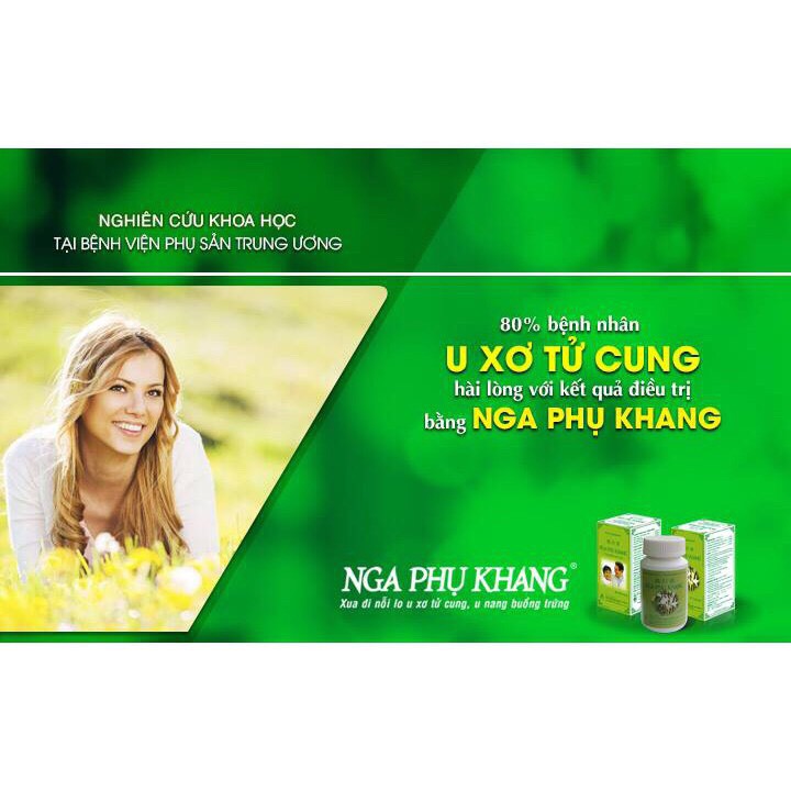 Nga Phụ Khang - Hỗ trợ điều trị u xơ tử cung  (Hộp 60 viên)