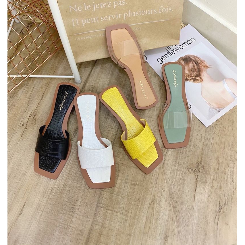 GUỐC GỖ GÓT TRÒN QUAI DA MỀM VÀ QUAI TRONG 5P [FULLBOX]