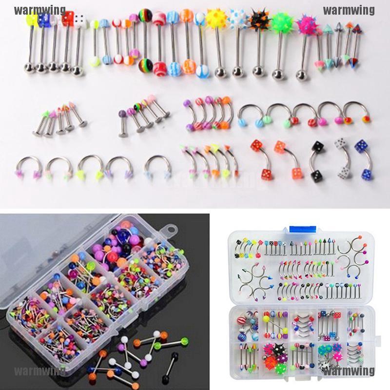 Set 60 Khuyên Lưỡi Nhiều Màu Sắc Cá Tính