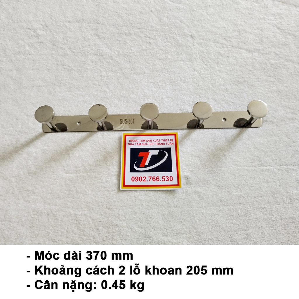 Móc áo Inox 304 cao cấp 5 chấu, TT-132