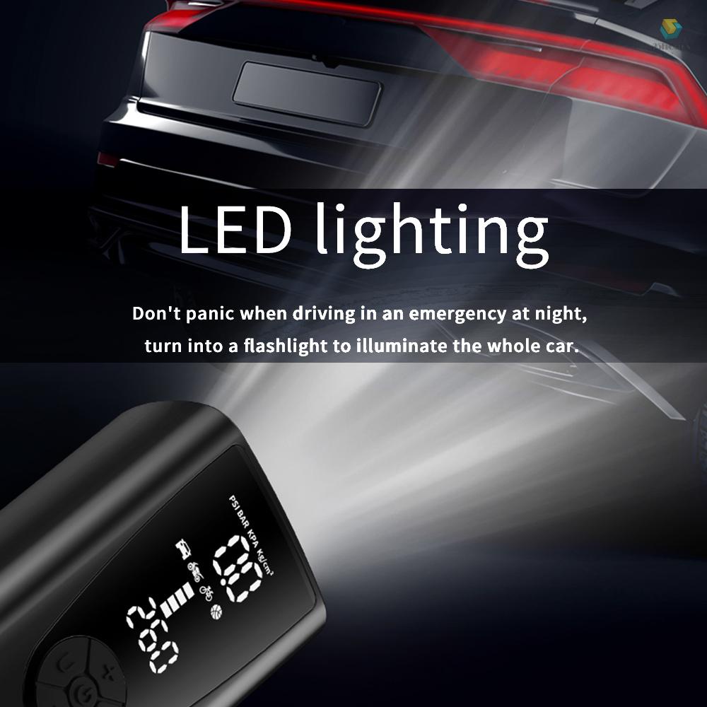 Máy Bơm Cầm Đa Năng Điện Tử MIENDONG & LUXURY Air Pump 6000mAh Bơm Lốp Ô Tô Sạc Điện Nhỏ Gọn.
