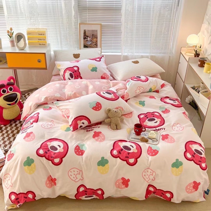 Set Bộ Vỏ Chăn Ga Cotton Living , Chất Cotton Thoáng Mát