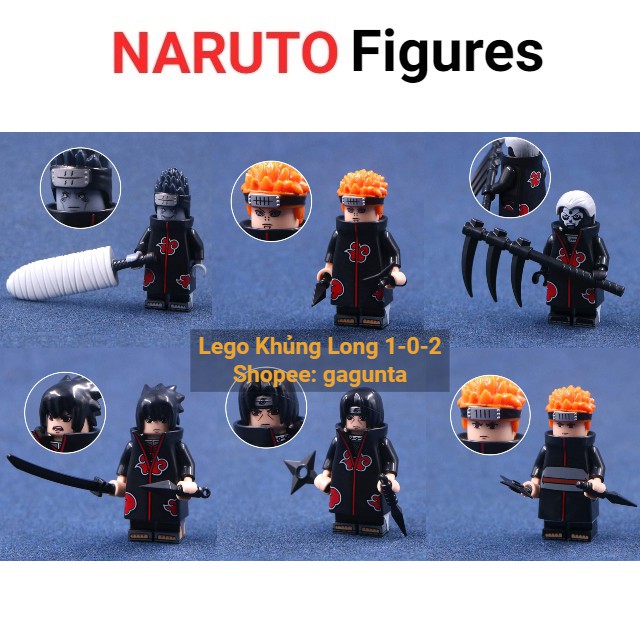 Lego Naruto Bộ 6 Nhân Vật Akatsuki Anime Kèm Phụ Kiện 2020 Hãng Lele