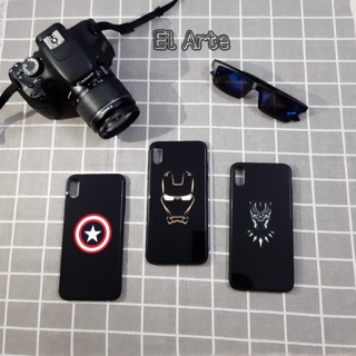Ốp lưng phản quang Marvel cho iPhone 6, 6s, 6/6s plus, 7/8 plus, X ,Xs Max, Iron Man, Black Panther, Captain America, dạ