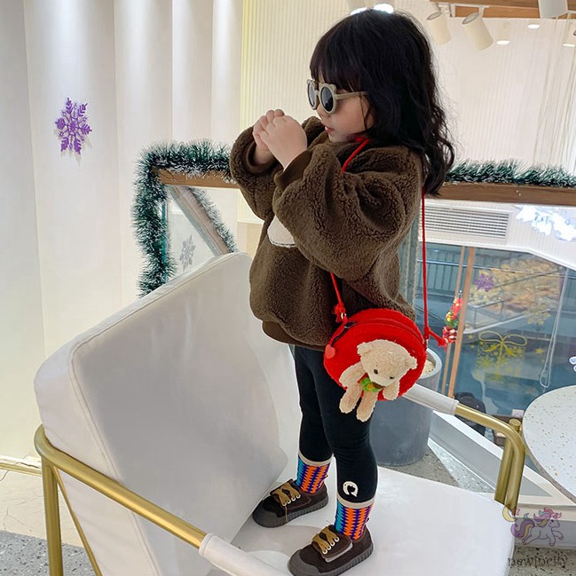 Túi đeo vai thiết kế gấu hoạt hình đáng yêu thời trang Hàn Quốc cho bé