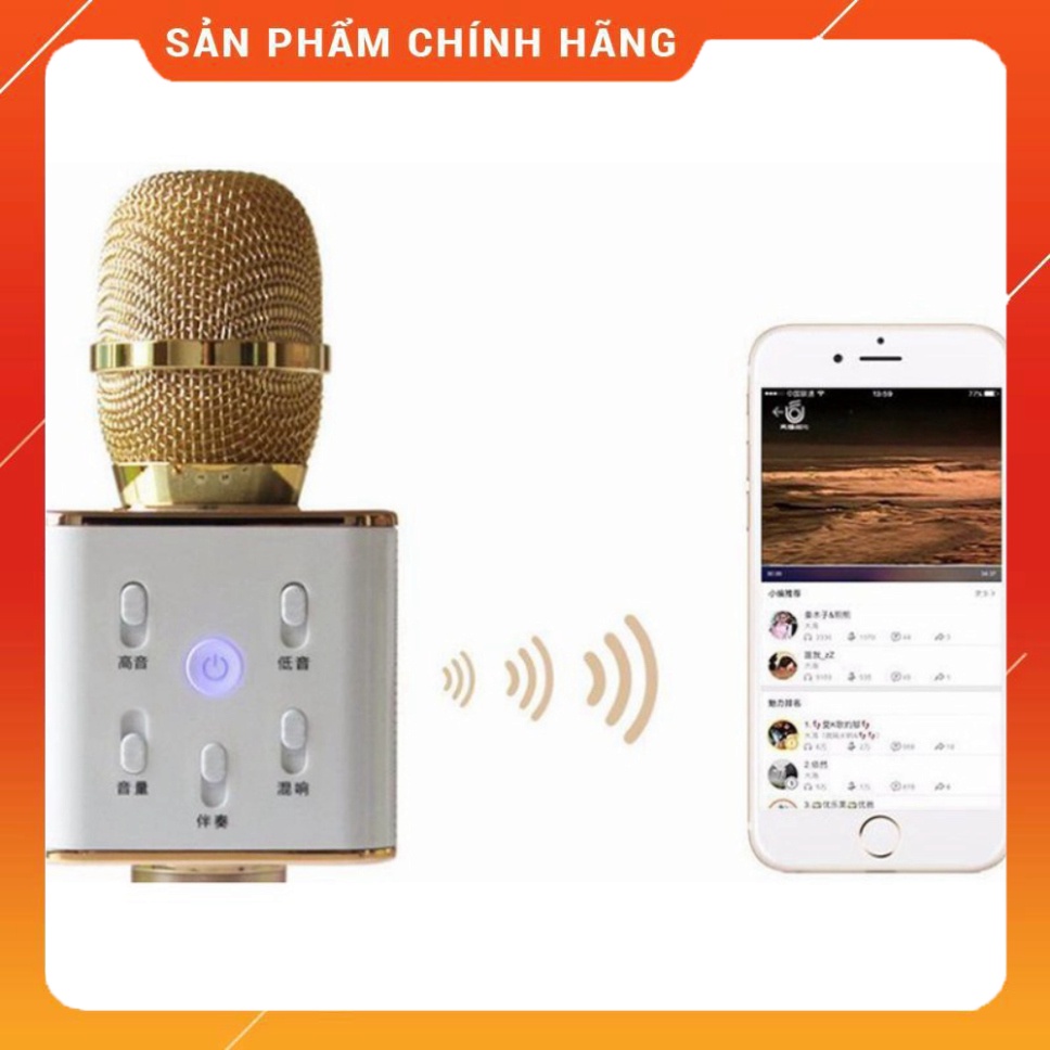 Mic Hát Karaoke Kiêm Loa Bluetooth 3in1 Q7 U thế hệ mới LKGD NTA