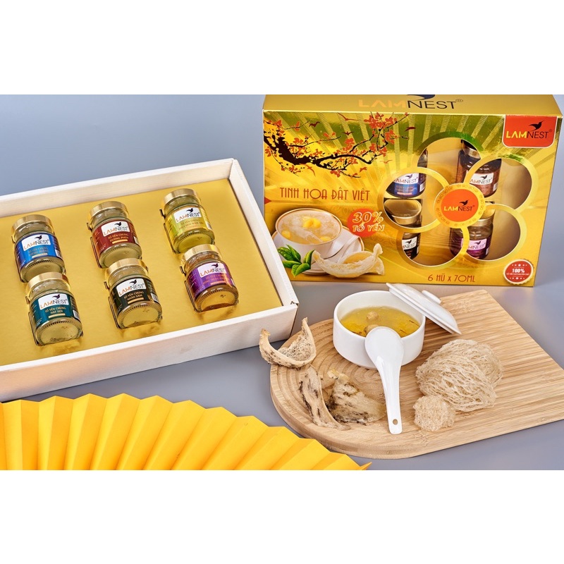Lốc 6 hủ yến sào lamnest - quà biếu [tặng 1 hủ]