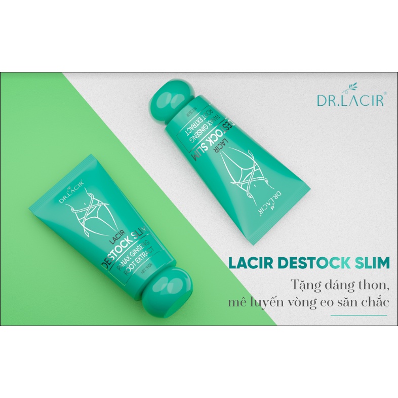 Kem tan mỡ hỗ trợ giảm số đo các vòng trên cơ thể destock slim DR.LACIR-hộp mini 35gr DR603